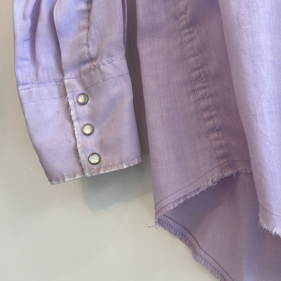 Vintage purple western pearl snap - Picture 4 of 6